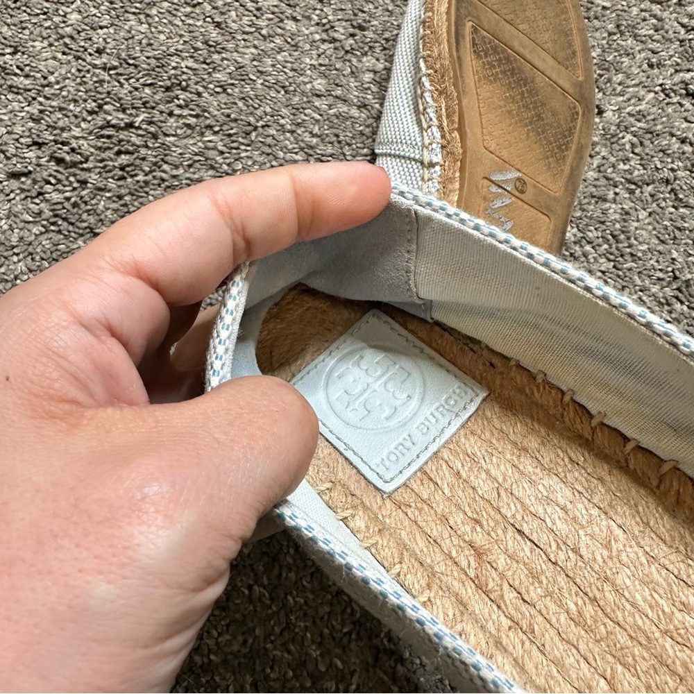 Tory Burch Colorblock Espadrille Flat in Seltzer Blue - Picture 5 of 9